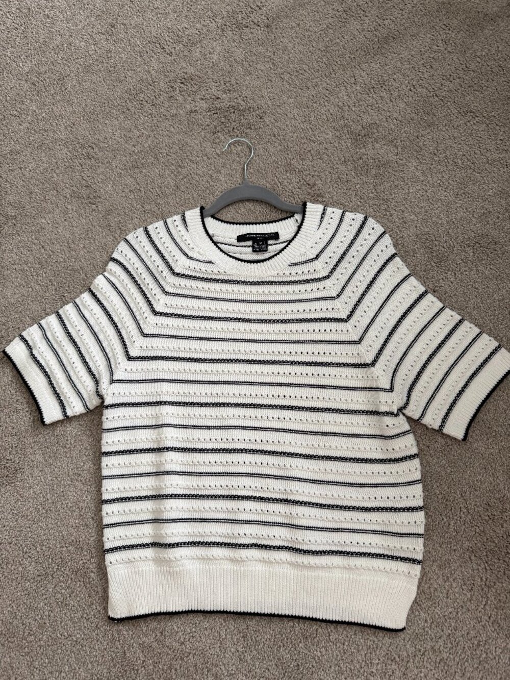 French Connection Oskie Short-sleeved Knit Sweater - Medium